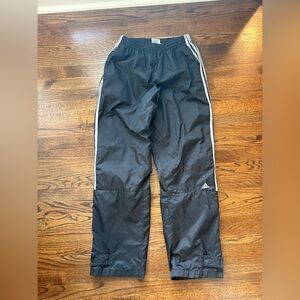 Adidas Black Track Pants windbreaker y2k vintage youth XL long